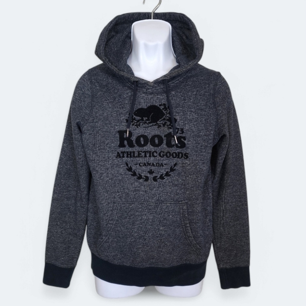 Roots Pullover Hoodie Size Small Dark Gray - Picture 8 of 10